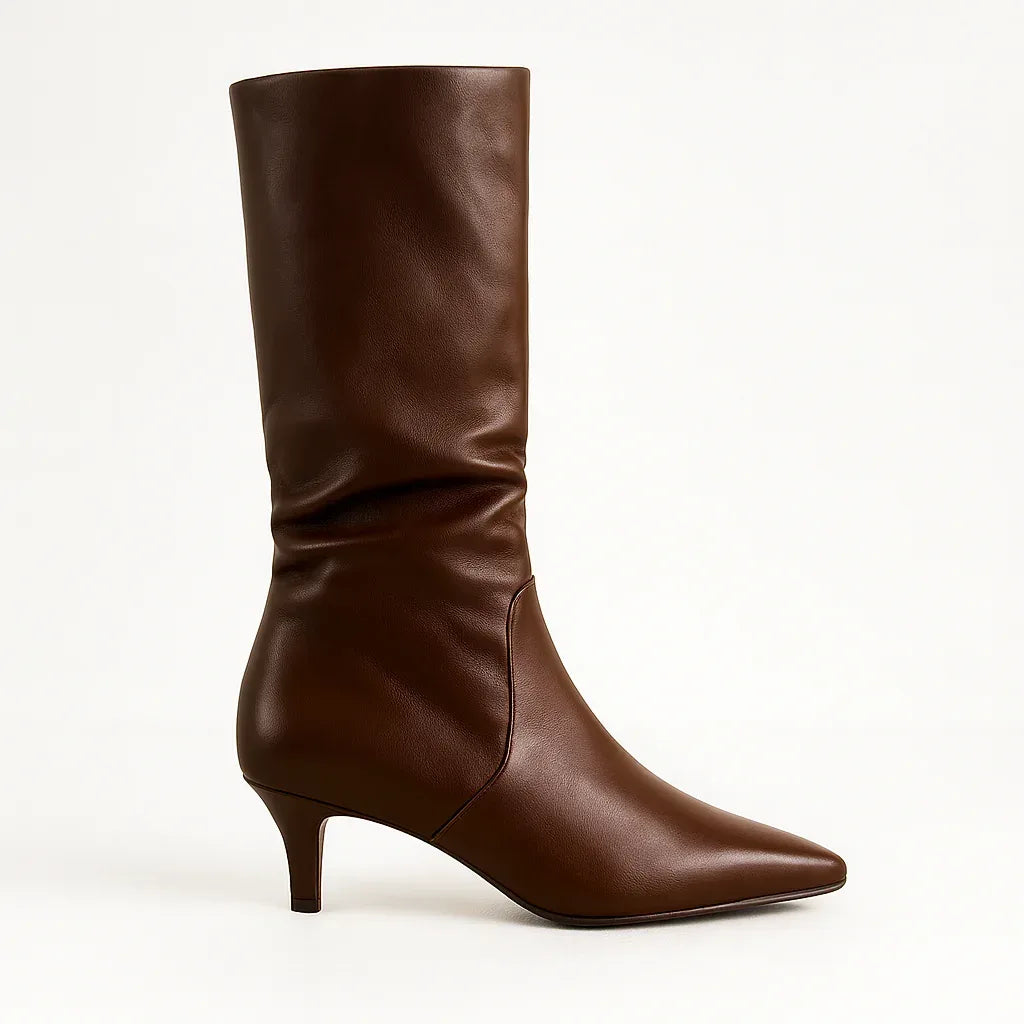 The Simone Ruched Boot - Maison LYORÉN