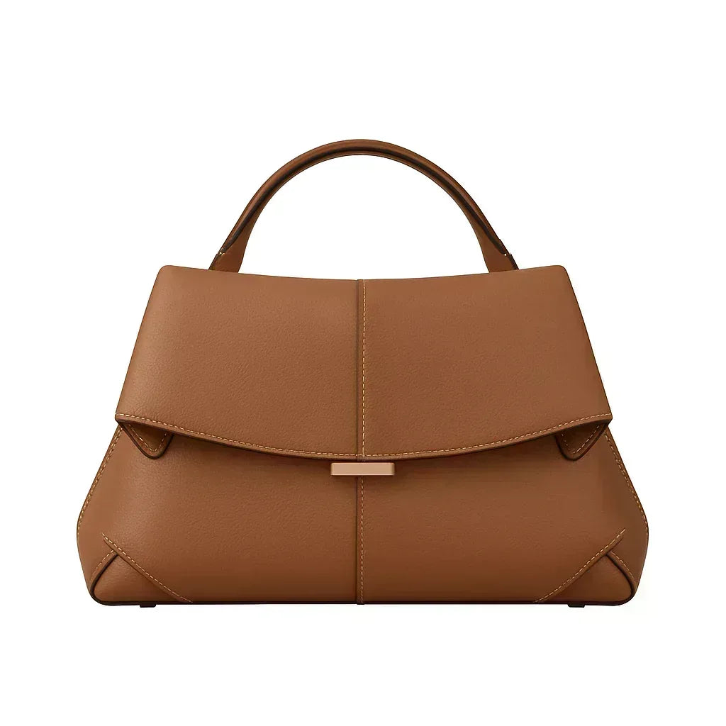 Nayomi Structured Leather Handbag - Maison LYORÉN