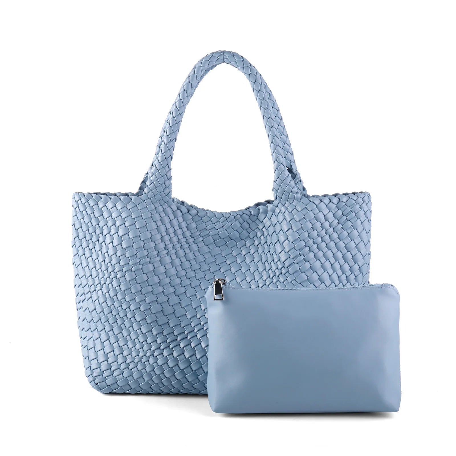 Maison LYORÉN handwoven tote travel lifestyle shot