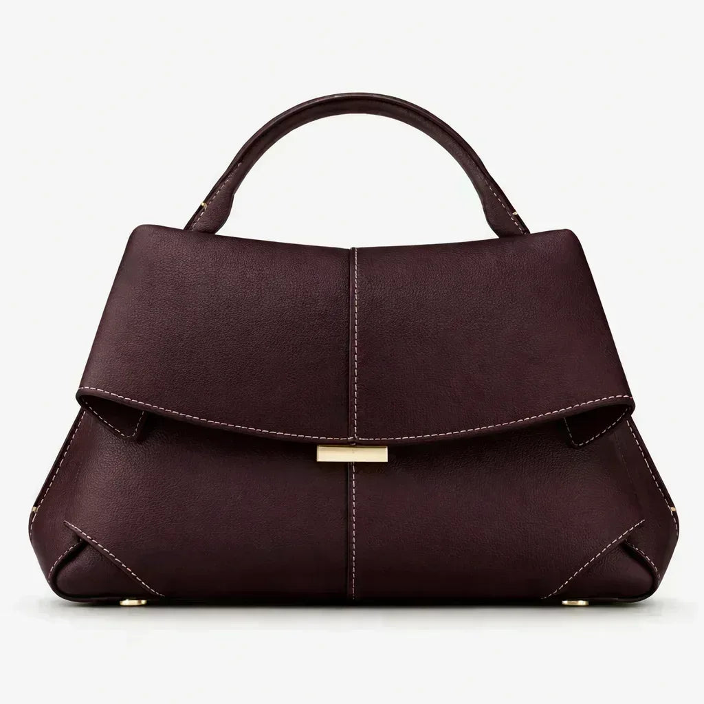 Nayomi Structured Leather Handbag - Maison LYORÉN