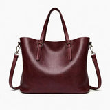 Delia Leather Tote Bag for Women – Structured Shoulder & Crossbody Handbag with Adjustable Strap - Maison LYORÉN