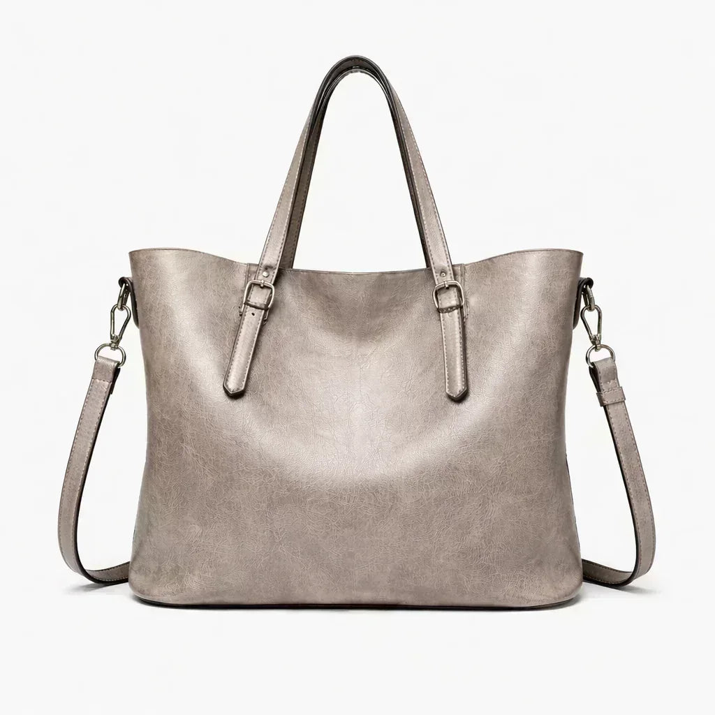 Delia Leather Tote Bag for Women – Structured Shoulder & Crossbody Handbag with Adjustable Strap - Maison LYORÉN