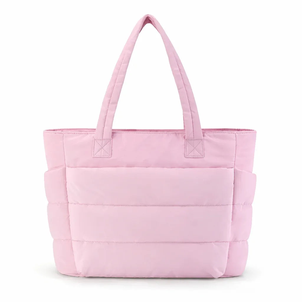 Maison Lyoren Puffer Laptop Tote Bag – Lightweight Quilted Work & Travel Bag for Women - Maison LYORÉN