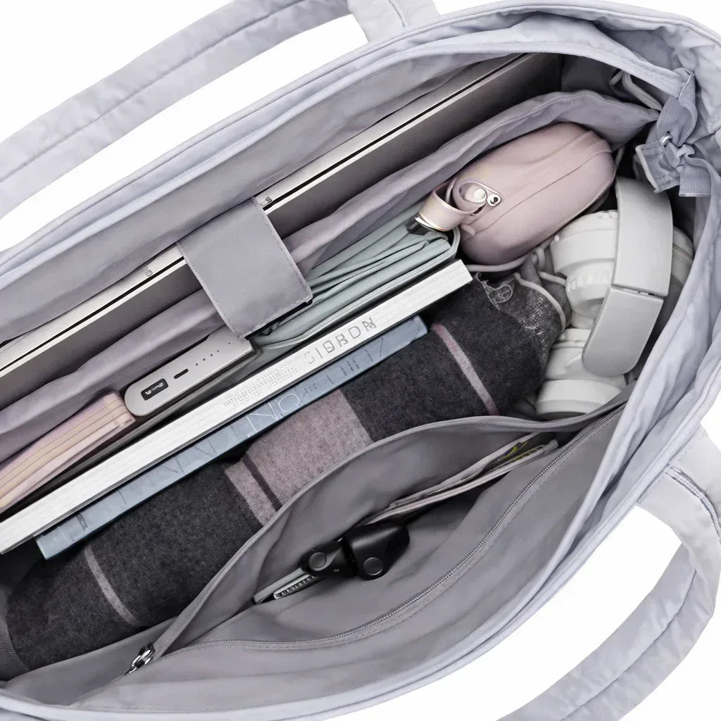 Maison Lyoren Puffer Laptop Tote Bag – Lightweight Quilted Work & Travel Bag for Women - Maison LYORÉN