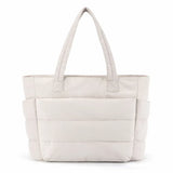 Maison Lyoren Puffer Laptop Tote Bag – Lightweight Quilted Work & Travel Bag for Women - Maison LYORÉN